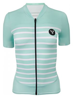 Maglia manica corta LeBram Ventoux Donna Celeste Verde Vestibilità Sartoriale