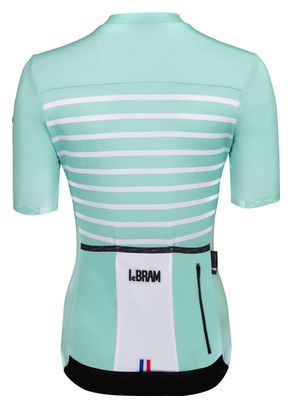 Maglia manica corta LeBram Ventoux Donna Celeste Verde Vestibilità Sartoriale