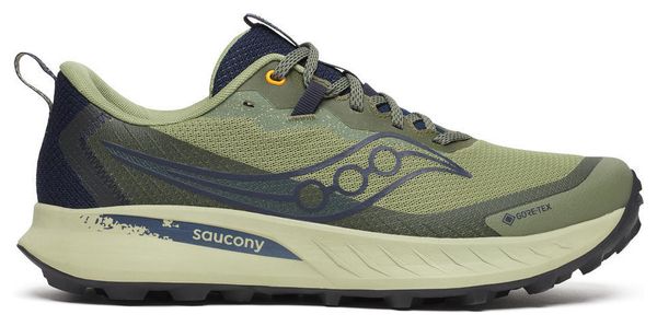 Chaussures Trail Saucony Peregrine 15 GTX Kaki/Bleu Homme