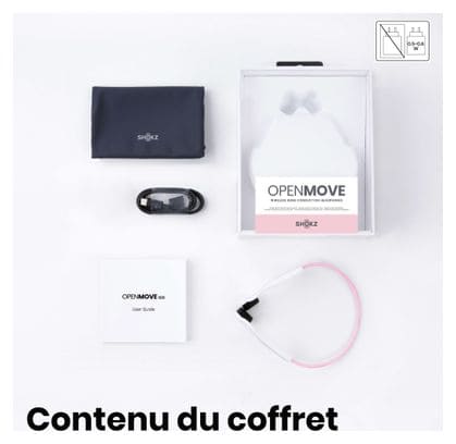 Casque à conduction osseuse Shokz Openmove USB-C Rose/Blanc