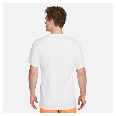 Maillot manches courtes Nike Dri-Fit Heritage Blanc