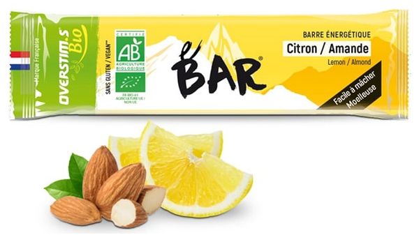 Barre Energétique Overstims E-Bar Bio Citron Amande 32g