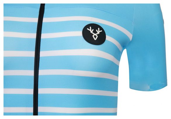 LeBram Ventoux Women's Short Sleeve Jersey Sky Blue Fitted