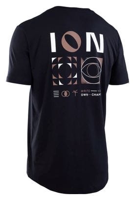 ION Seek Graphic Short Sleeve MTB Jersey Zwart Heren