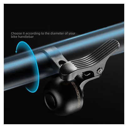 Rockbros  Sonnette de vélo pour côté droit du guidon - Noir
