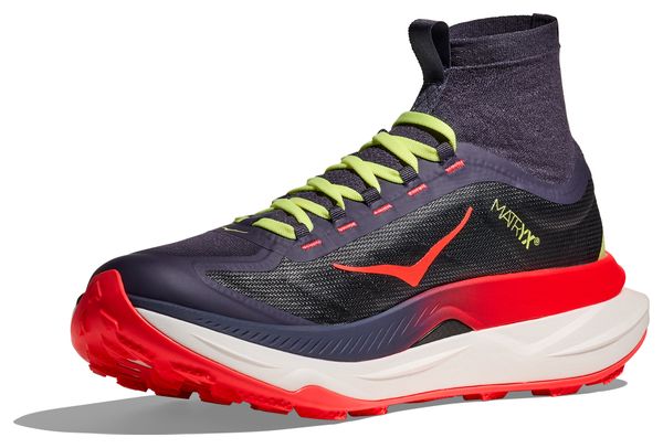 Chaussures Trail Hoka Tecton X 3 Gris/Jaune/Rouge Femme