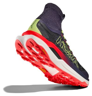 Chaussures Trail Hoka Tecton X 3 Gris/Jaune/Rouge Femme