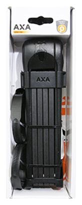 ANTIVOL VELO PLIABLE AXA FOLD 100 TYPE COUTEAU L 90cm NOIR AVEC SUPPORT (MAILLON 7mm)  - SECURITE NIVEAU 9-15