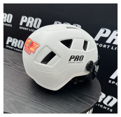 Casque Speed Pedelec avec visière et protège-oreilles blanc