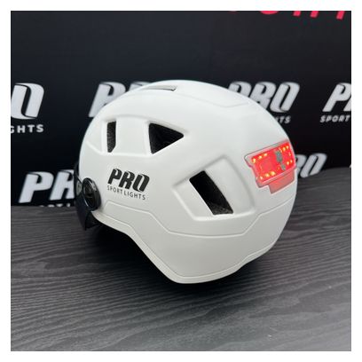 Casque Speed Pedelec avec visière et protège-oreilles blanc