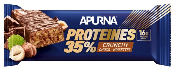Barre Hyperprotéinée Apurna Crunchy Choco-Noisettes 45g