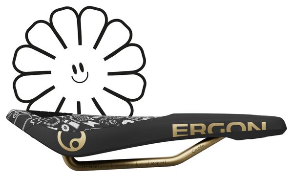 Selle Ergon SM Downhill Comp Vali Höll Édition Noir/Or