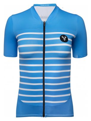 Maillot LeBram Ventoux de manga corta para mujer azul celeste Tailored Fit