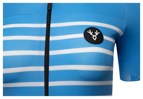 Maillot LeBram Ventoux de manga corta para mujer azul celeste Tailored Fit