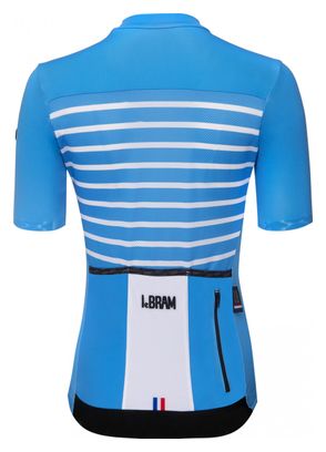 Maillot LeBram Ventoux de manga corta para mujer azul celeste Tailored Fit