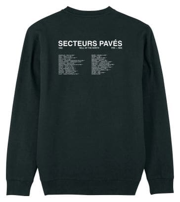 Çois Unisex 'Secteurs Pavés Paris-Roubaix' Sweatshirt Black