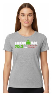 Dames Ironman 70.3 Portugal-Cascais Grijs Korte Mouw T-Shirt