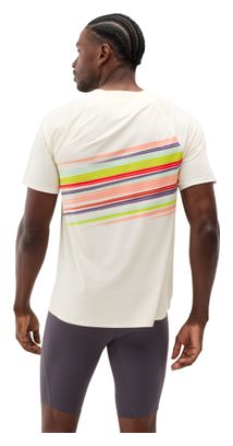 Maglia a maniche corte Hoka Race Day bianca da uomo