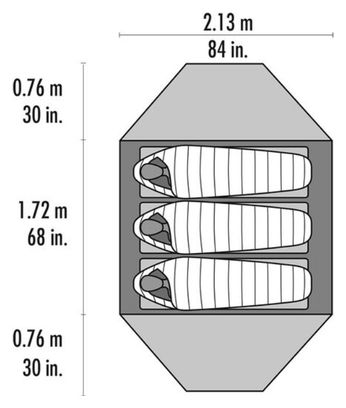 Tente Autoportante MSR Elixir 3 V2 Vert