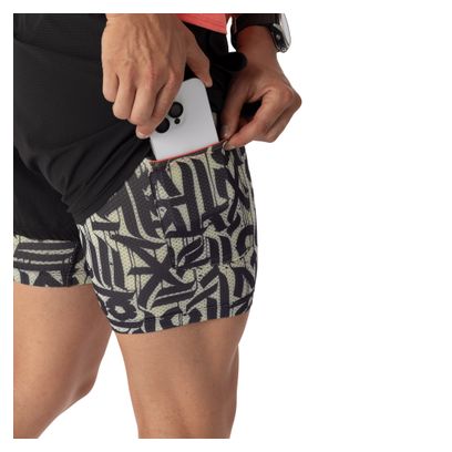 Pantaloncini 2 in 1 Dynafit Trail Nero/Bianco Donna
