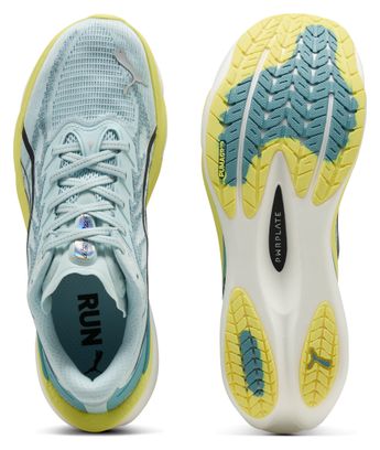 Zapatillas de running Puma Deviate Nitro 4 azul/amarillo para hombre