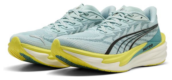 Zapatillas de running Puma Deviate Nitro 4 azul/amarillo para hombre