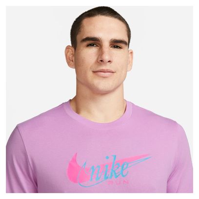 Camicia a maniche corte Nike Dri-Fit Heritage Purple