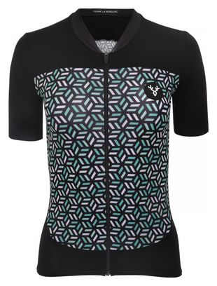 LeBram Womens Iron Cross Celeste Black Short Sleeve Jersey Tailored Fit