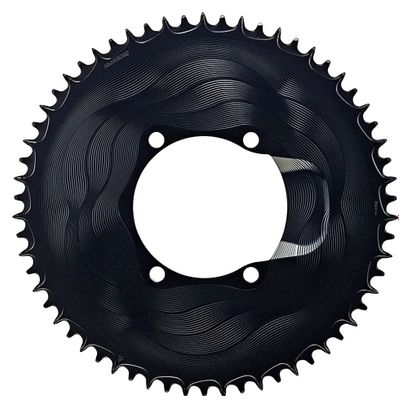 Plato Alugear Aero Round 110 BCD 4 tornillos Asimétrico Shimano 12 velocidades Negroj