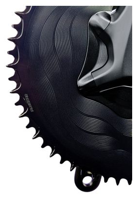 Plato Alugear Aero Round 110 BCD 4 tornillos Asimétrico Shimano 12 velocidades Negroj