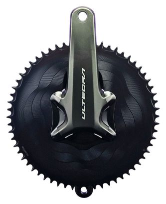 Plato Alugear Aero Round 110 BCD 4 tornillos Asimétrico Shimano 12 velocidades Negroj