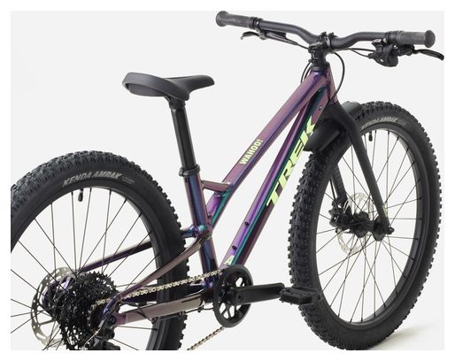 VTT Enfant Rigide Trek Wahoo 24 Trail Microshift 9V 24'' Irisé Vert 