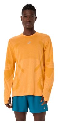 Asics Road Seamless Langarm-Shirt Orange für Herren