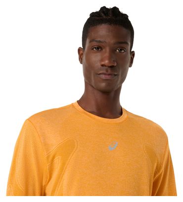 Asics Road Seamless Langarm-Shirt Orange für Herren