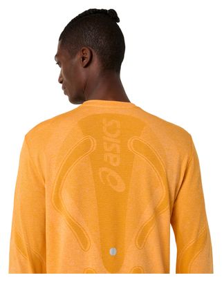 Asics Road Seamless Langarm-Shirt Orange für Herren