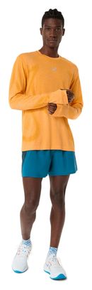Asics Road Seamless Langarm-Shirt Orange für Herren