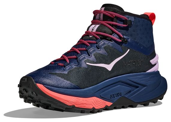 Zapatillas de senderismo Hoka Mafate Hike azul/rojo para mujer