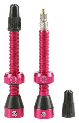 TUBOLIGHT paire de valves tubeless 50mm VTT pink