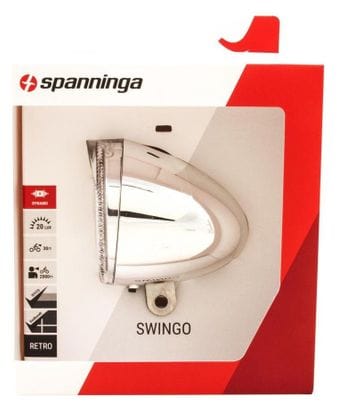 SPANNINGA phare Swingo XDOc on/off dynamo 20 lux chrome