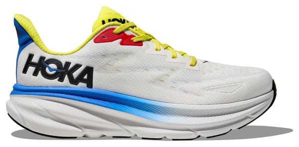 Hoka One One Clifton 9 Running Shoes White Multi-color Men's