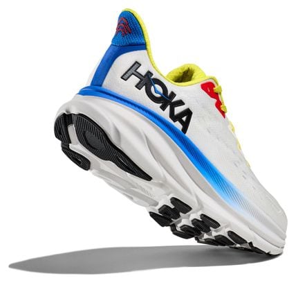 Hoka One One Clifton 9 Running Shoes White Multi-color Men's