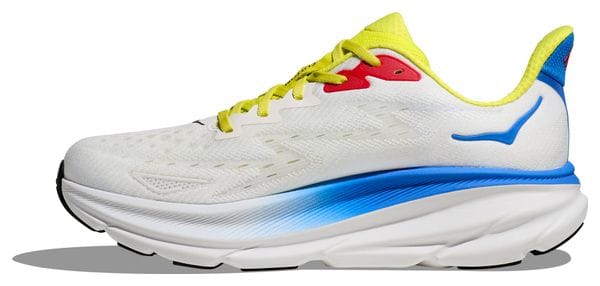 Hoka One One Clifton 9 Running Shoes White Multi-color Uomo