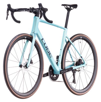 Vélo de Route Cube Attain C:62 SLX Shimano 105 Di2 12V 700 mm Bleu Lagoon 2025