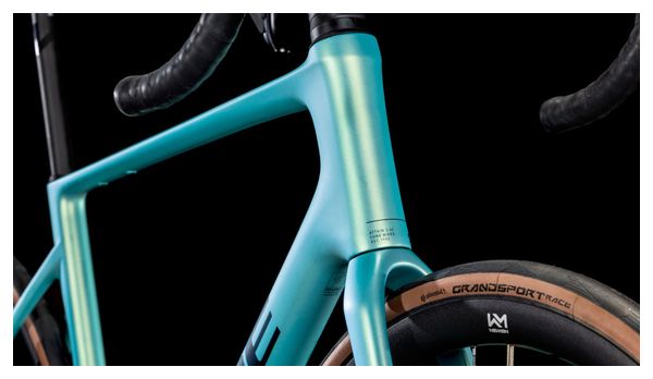 Vélo de Route Cube Attain C:62 SLX Shimano 105 Di2 12V 700 mm Bleu Lagoon 2025