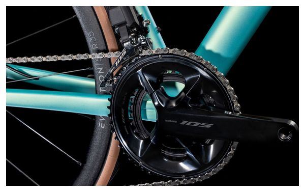 Vélo de Route Cube Attain C:62 SLX Shimano 105 Di2 12V 700 mm Bleu Lagoon 2025