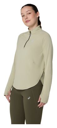 Asics Nagino Run Women's Khaki 1/4-Zip Top