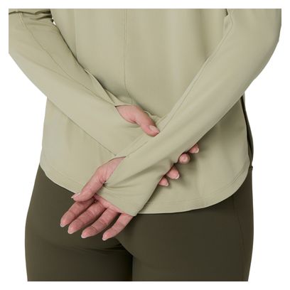 Asics Nagino Run Women's Khaki 1/4-Zip Top