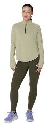 Asics Nagino Run Women's Khaki 1/4-Zip Top