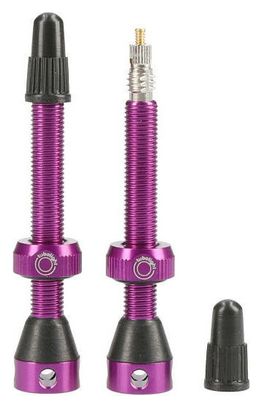 TUBOLIGHT paire de valves tubeless 50mm VTT purple