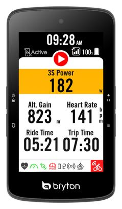 BRYTON S800T GPS-Fahrradcomputer + Herz/Trittfrequenz/Geschwindigkeit